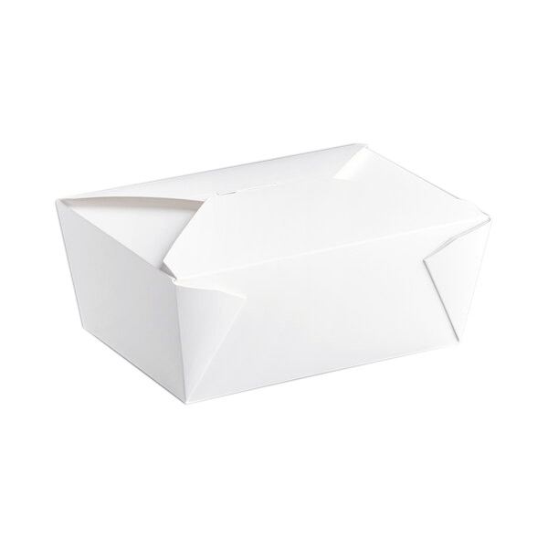 White Folded Paper Take Out Containers
